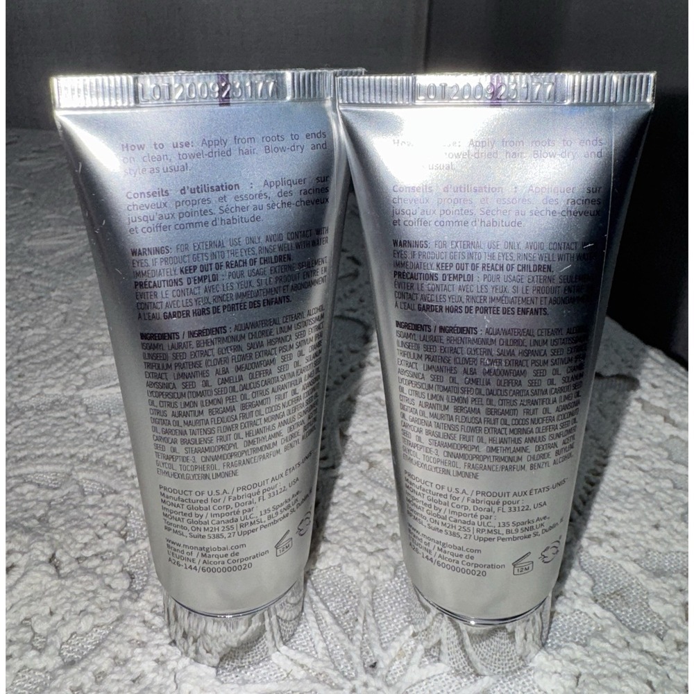 Monat Studio One Blow Out Cream Rejuveniqe TRAVEL Size 2 fl oz Sealed LOT of 2 - Picture 2 of 3